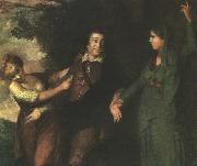 Sir Joshua Reynolds Garrick Between Tragedy and Comedy oil painting artist